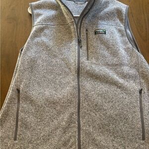 L.L. Bean Heather Gray Zip-Up Fleece